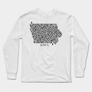 State of Iowa Maze Long Sleeve T-Shirt